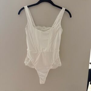 Stylish White Lace Bodysuit